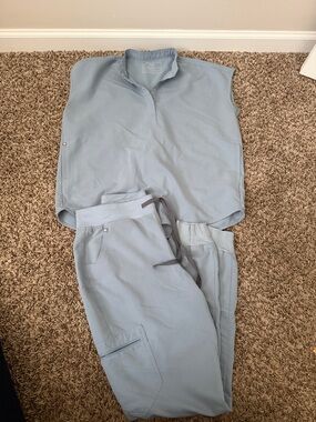 Figs Light Blue Women's Scrub Set